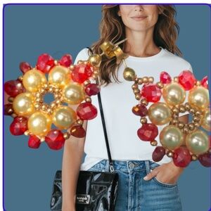 Pearl Earrings Actual Size Handmade